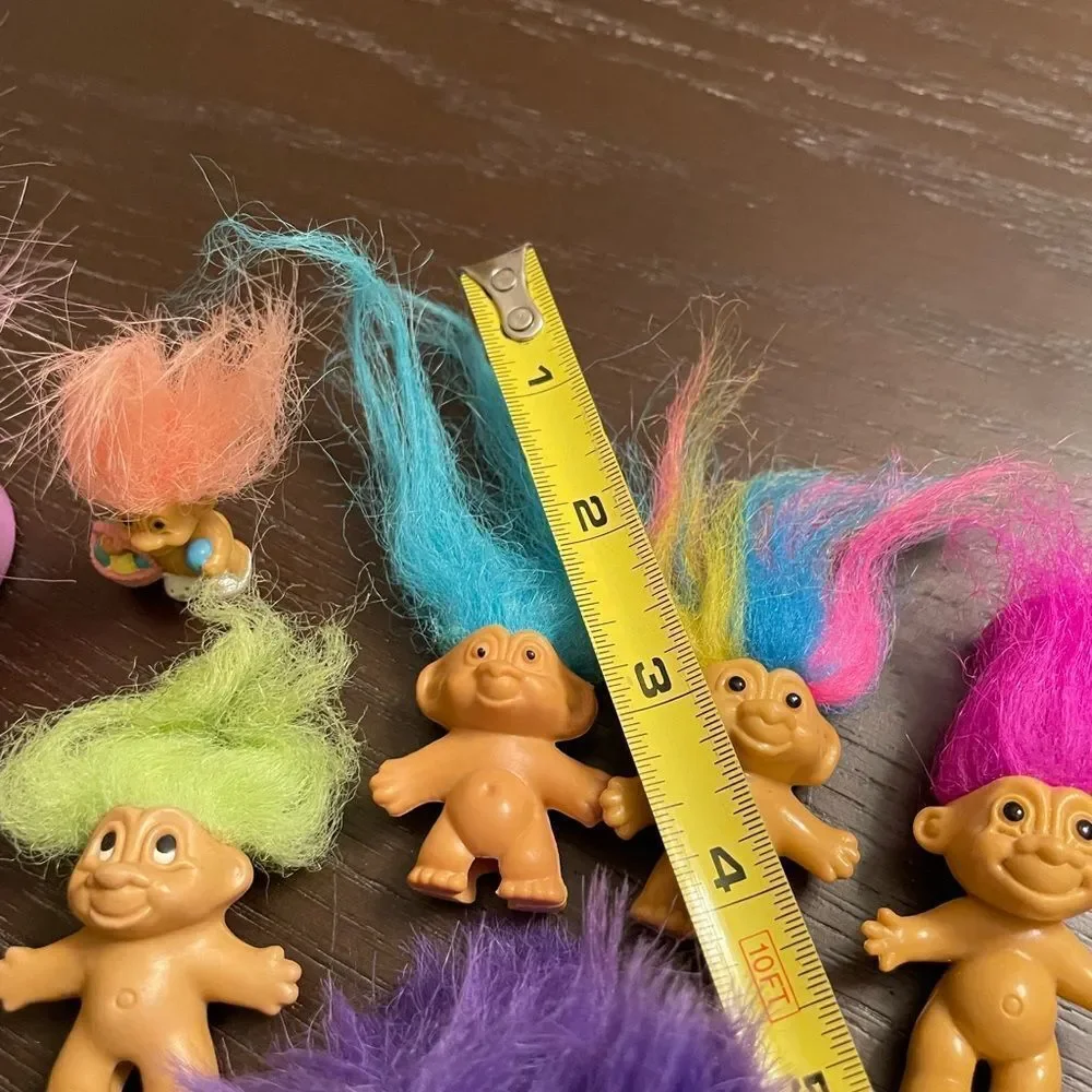 Russ Vintage Troll Lot Cupid Ring Pencil Toppers Easter lot of 9